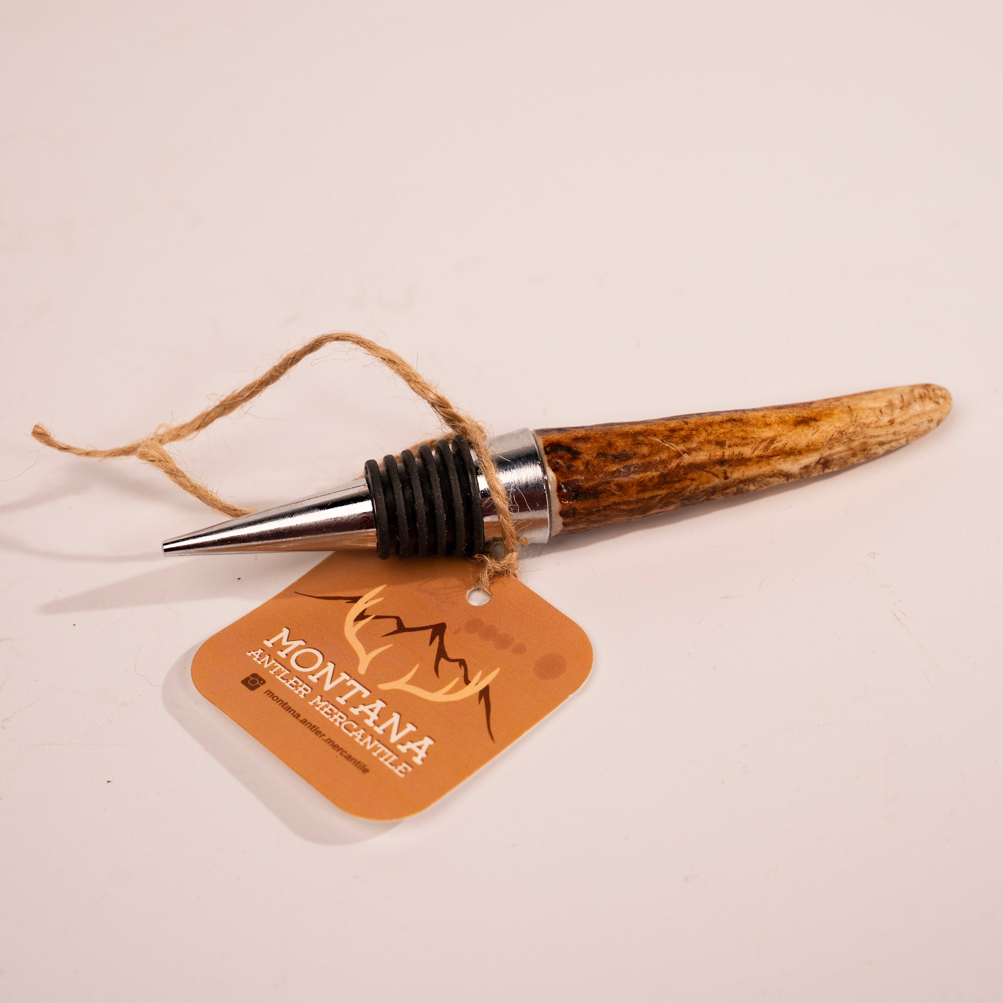 Elk Antler Tip Wine Bottle Stopper by Montana Antler Mercantile