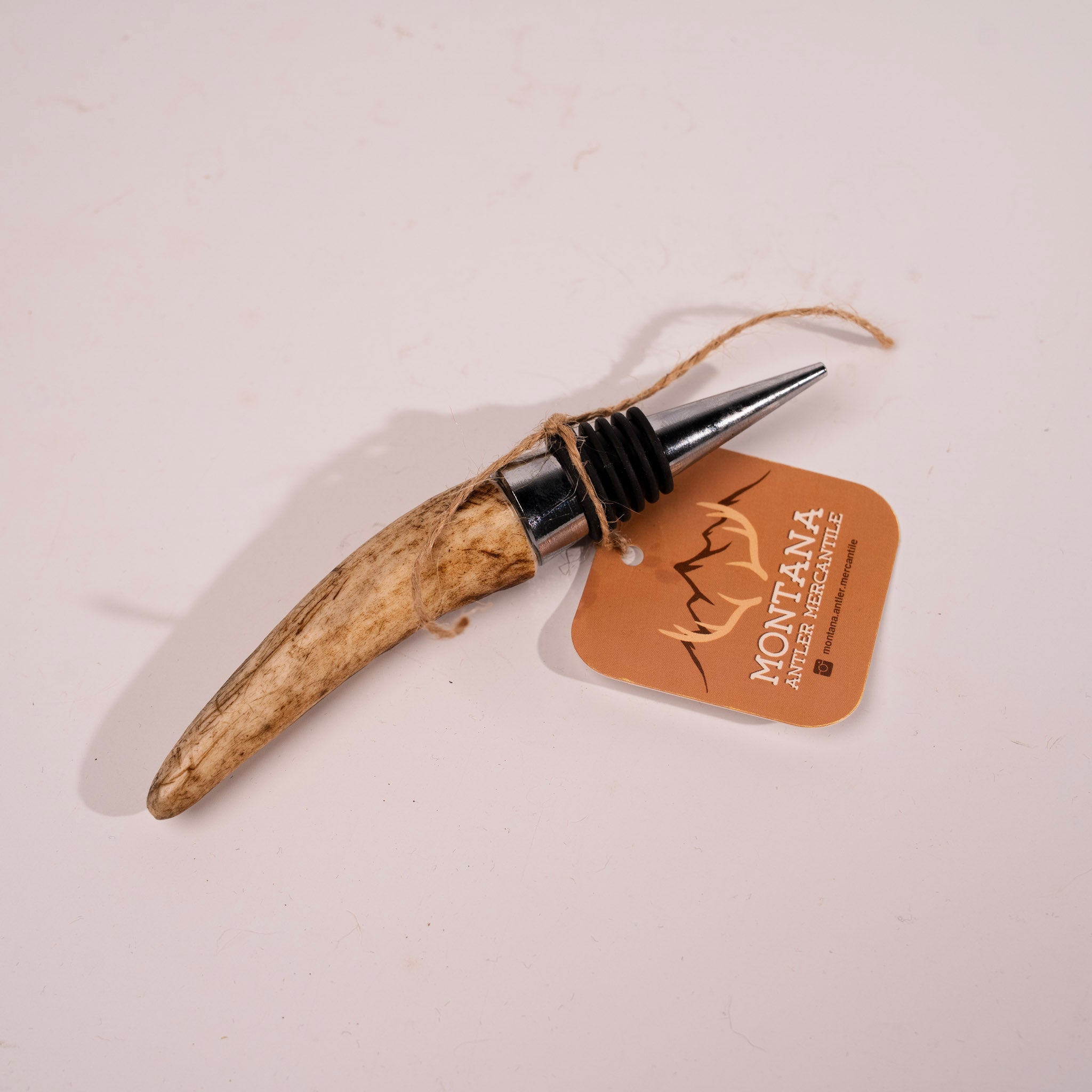 Elk Antler Tip Wine Bottle Stopper by Montana Antler Mercantile