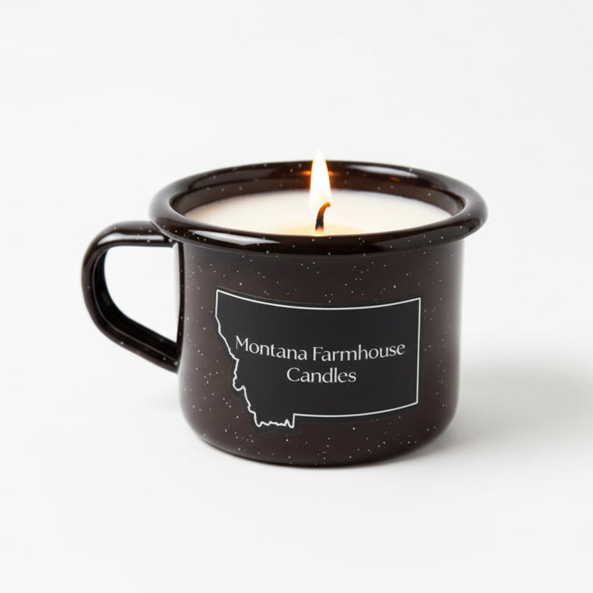 Mountain Meadow Enamelware Mug Candle