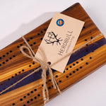 Epoxy and Hardwood Cribbage Board by Herdbull Woodworking