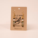 Essential White and Gold Tila Bead Dangle Earrings
