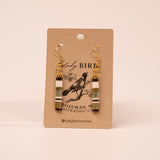 Essential White and Gold Tila Bead Dangle Earrings