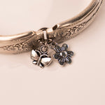 Flower and Butterfly Dangle Spoon Handle Bracelet by Girl Ran Away with the Spoon