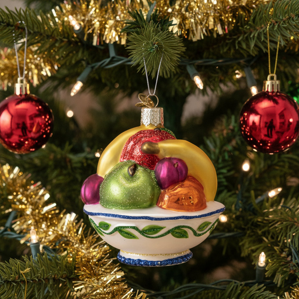 Fruit Bowl Glass Ornament
