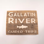 Gallatin River Guided Trips Barnwood Sign by Salvage Signs