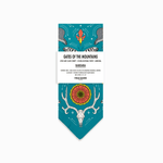 Gates of the Mountains bandana packaging with decorative design on a white background