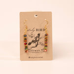Gold Imperial Jasper Dangle Gemstone Earrings