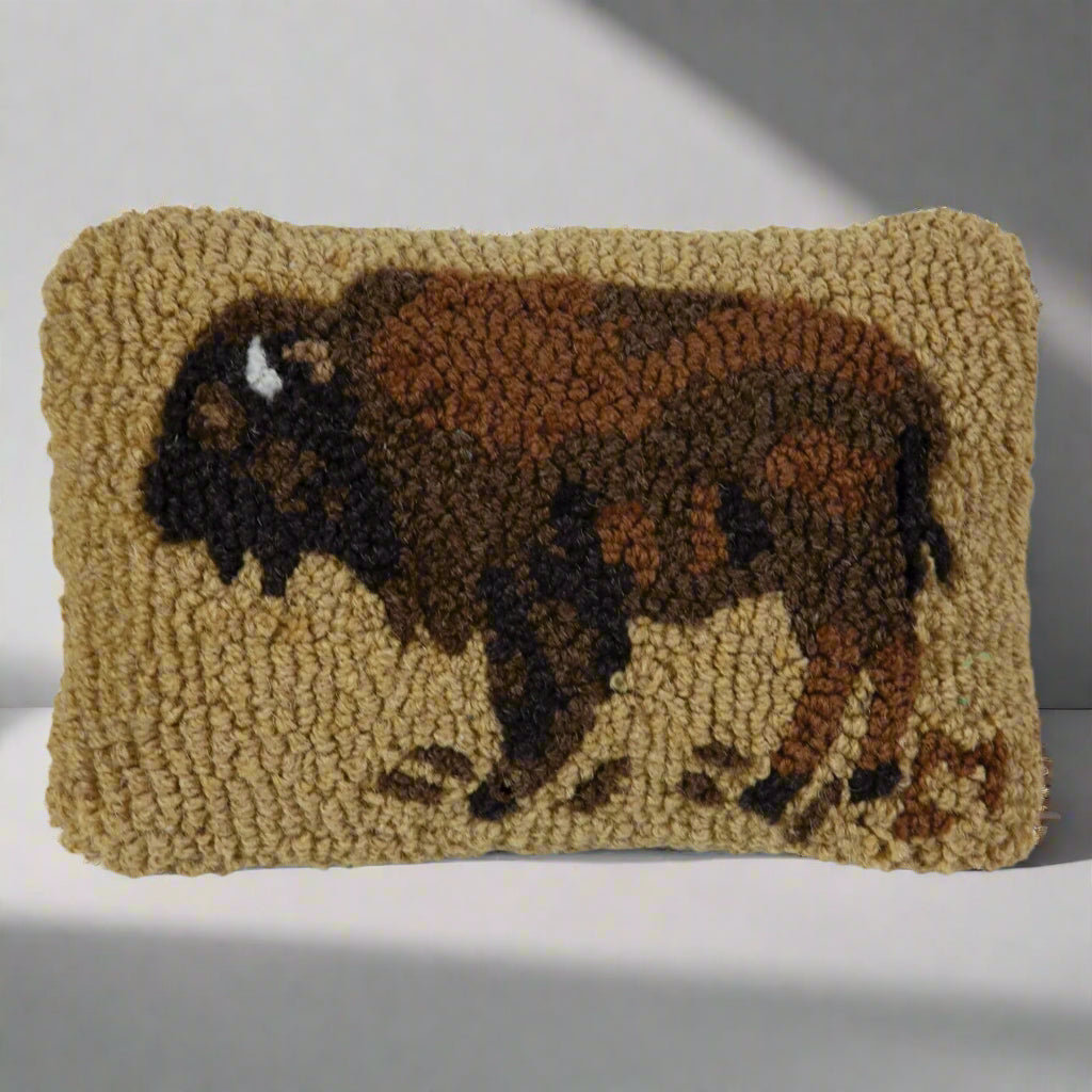 Golden Buffalo Pillow