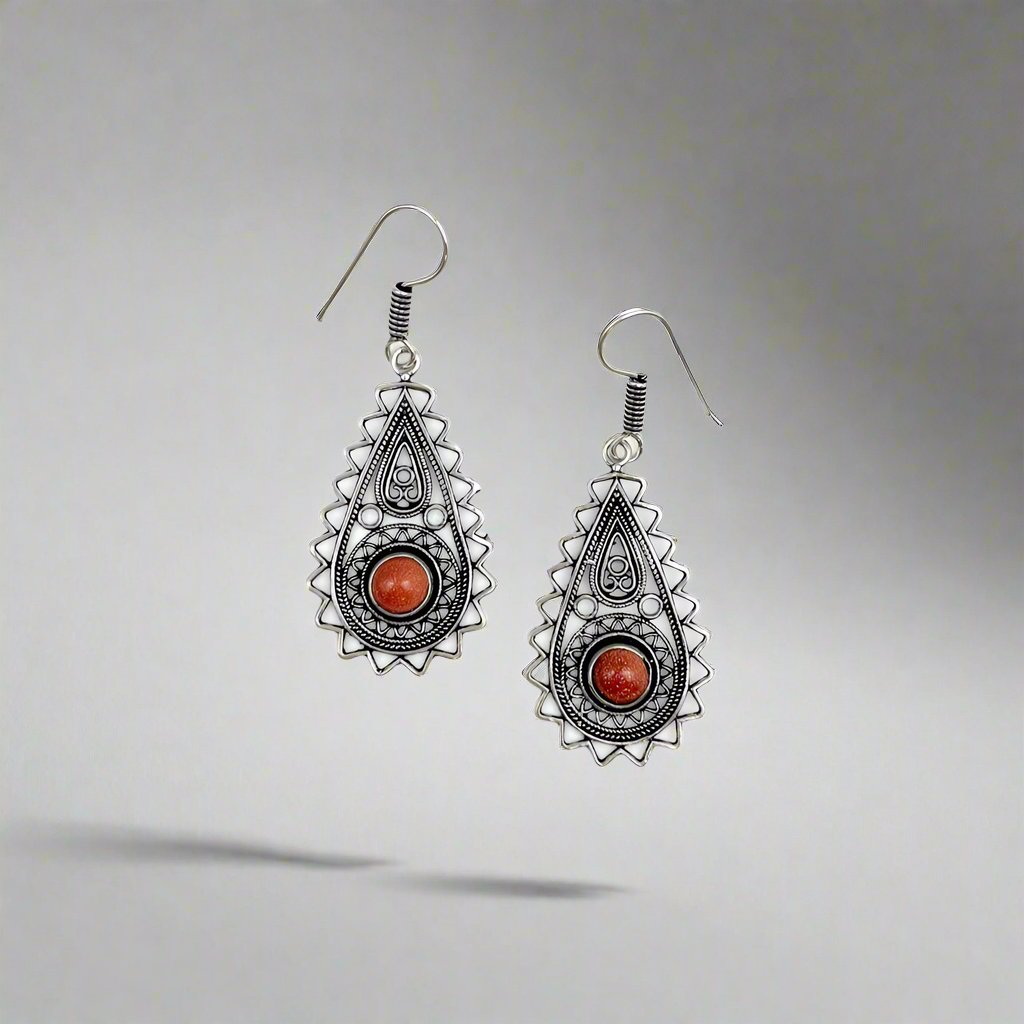 GoldstoneSilverPlatedTanviEarringsbuAnjuArtJewelry