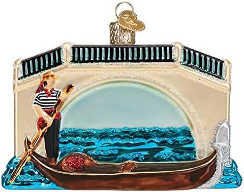 Memories floating the canals in Venice, Italy can be remembered every Holiday season with the Gondola Ornament by Old World Christmas