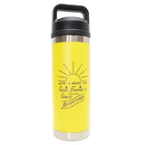 Good Friends and Great Adventures Firefly Yellow Engraved YETI Rambler 18 oz Bottle with Chug Cap by Montana Gift Corral