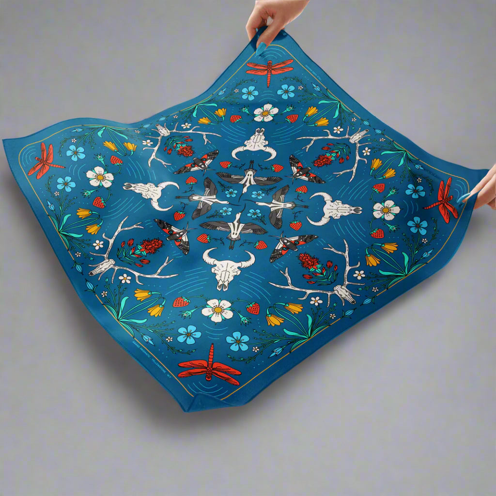 Grand Prismatic Yellowstone National Park Bandana - laid out