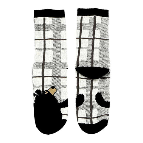 Gray Bear Hug Socks by Lazy One (5 SIzes)