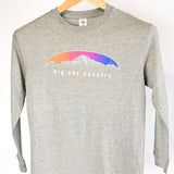 Gray Horizontal Retro Stripe Montana Long Sleeve Shirt - youth