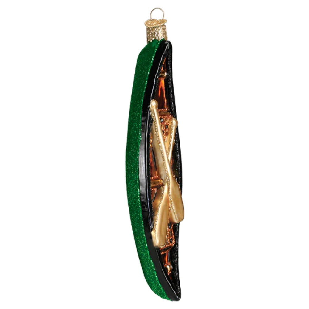 Green Canoe Ornament by Old World Christmas