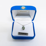 Green Montana Sapphire Oval Pendant