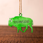 Green Yellowstone National Park Buffalo Ornament