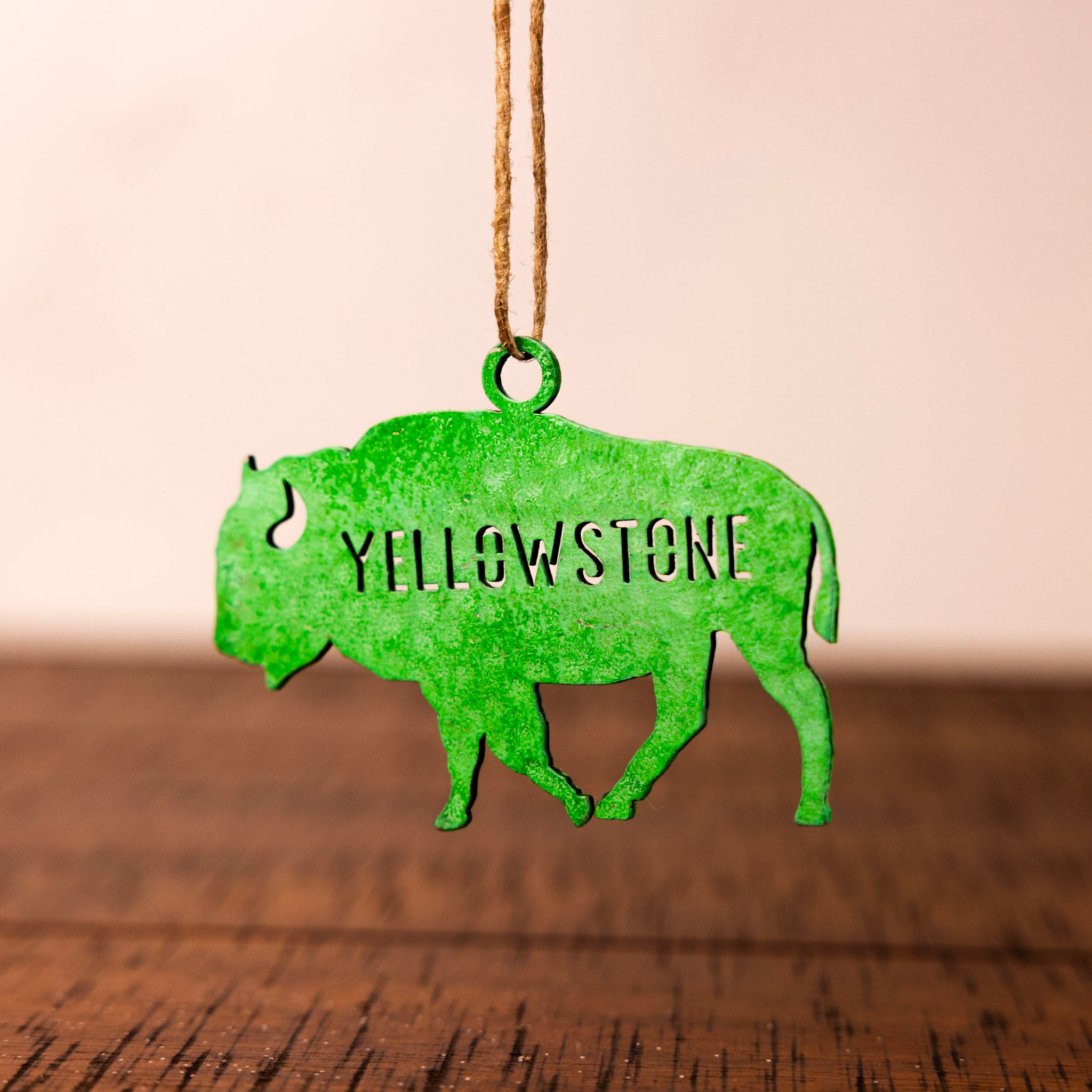 Green Yellowstone National Park Buffalo Ornament