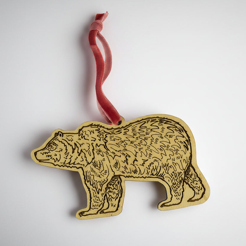 Grizzly Ornament by Noteworthy Paper & Press – Montana Gift Corral