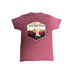 Heather Maroon Disjointed Geyser Bison Yellowstone National Park T-Shirt by Lakeshirts (5 Sizes)