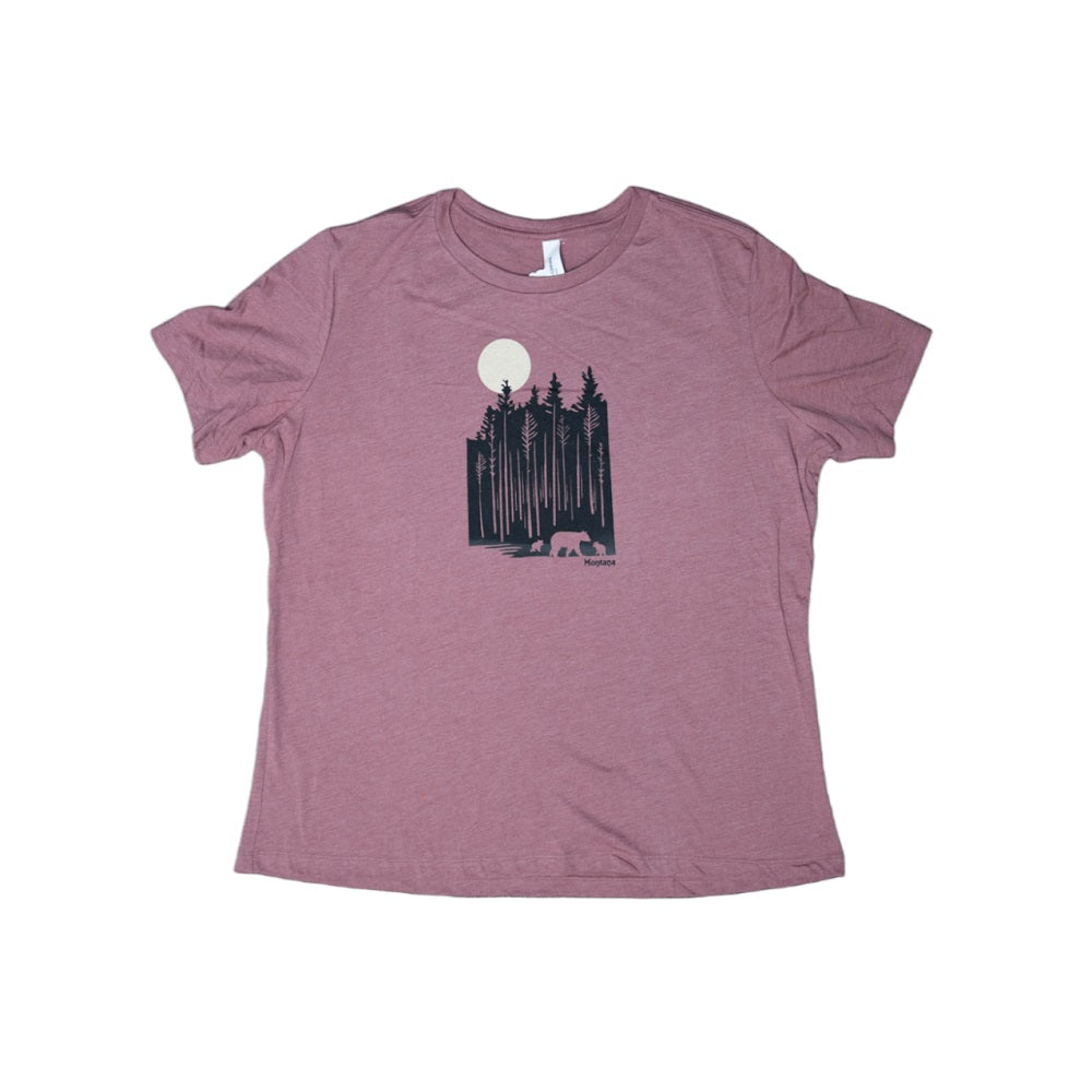 Heather Mauve In Deep Bears T-Shirt by BumWraps (5 sizes)