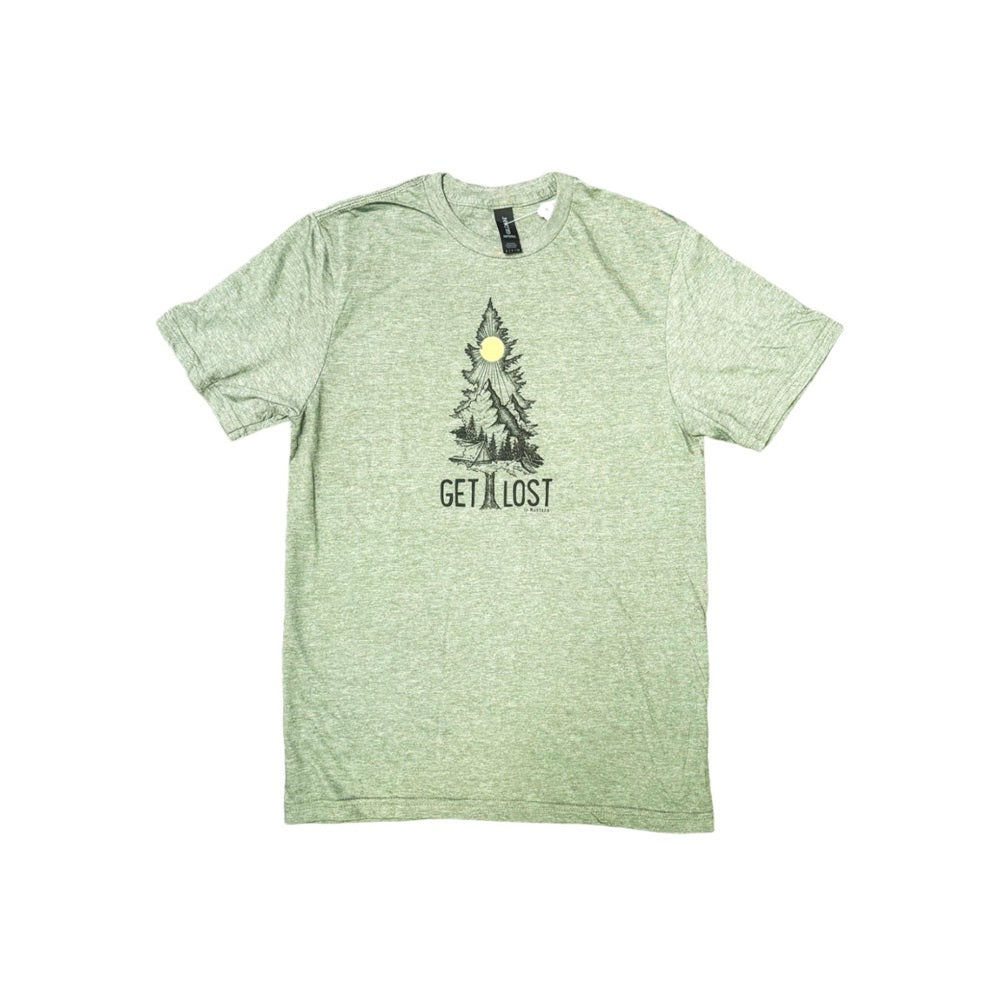 Heather Military Green Get Lost Montana T-Shirt by Bumwraps (6 sizes)