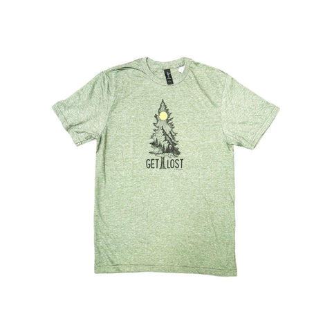 Heather Military Green Get Lost Montana T-Shirt by Bumwraps (6 sizes)