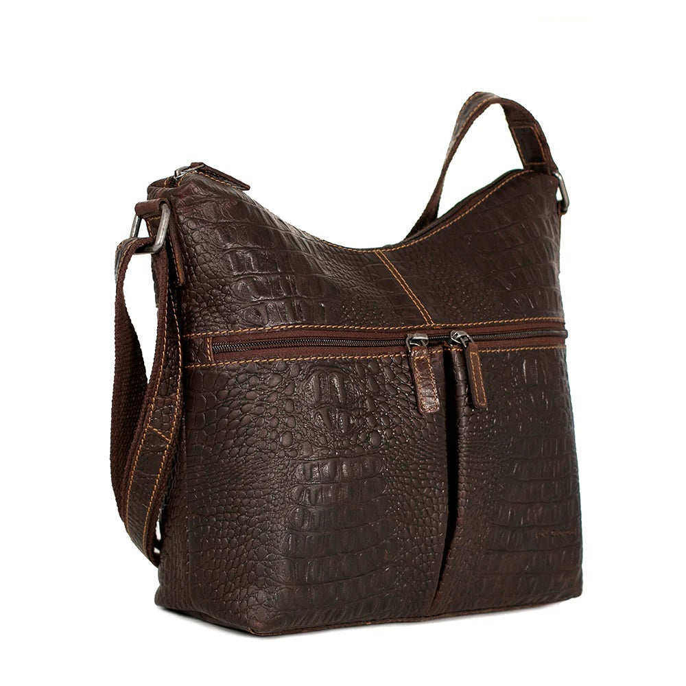 Hornback Croco Uptown Hobo Bag