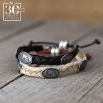 Horse Hair Adjustable Equine Concho Bracelet by Cowboy Collectibles