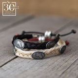 Horse Hair Adjustable Equine Concho Bracelet by Cowboy Collectibles