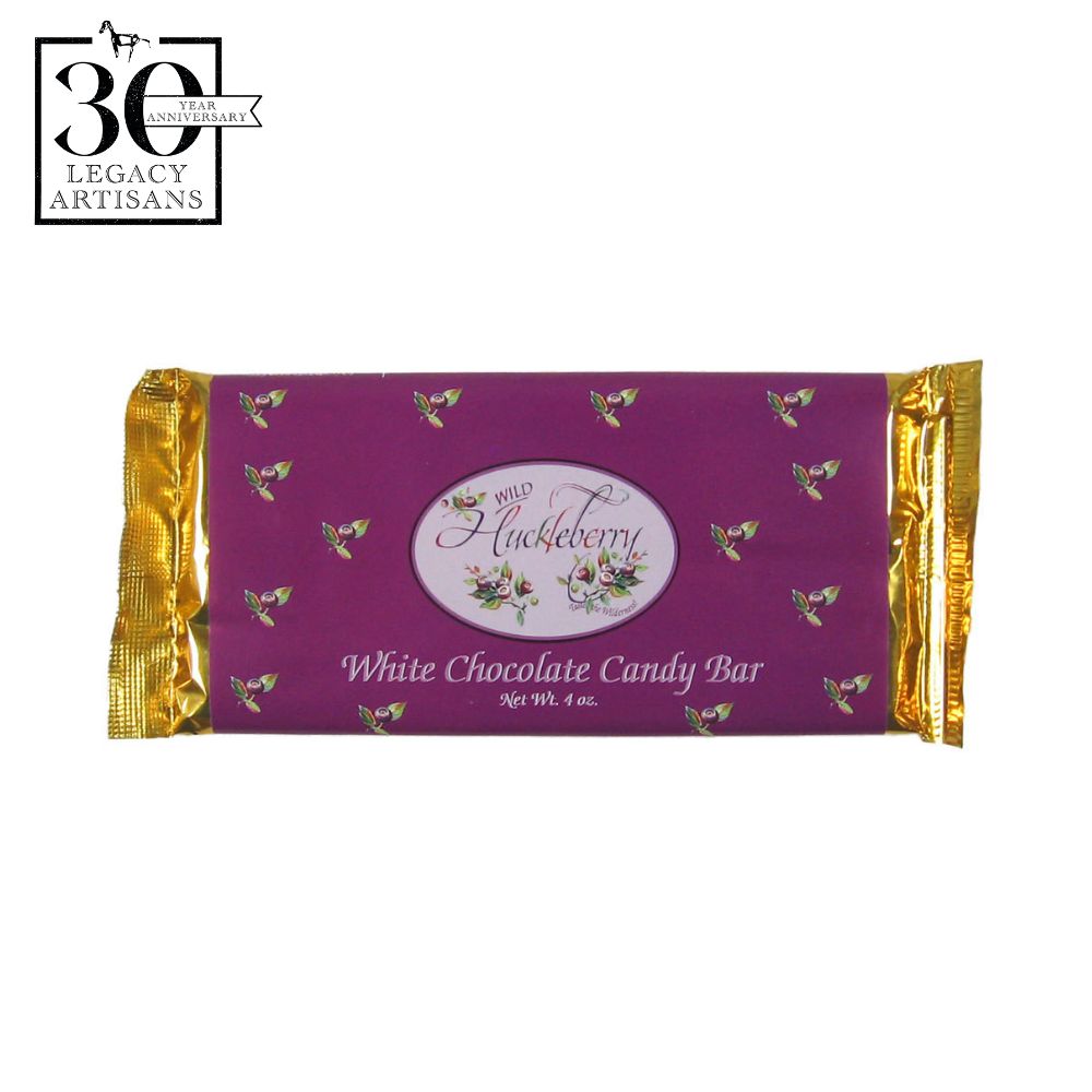 Huckleberry White Chocolate Candy Bar by Huckleberry Haven