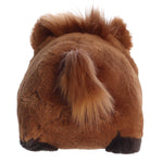 Plush toy horse on a white background