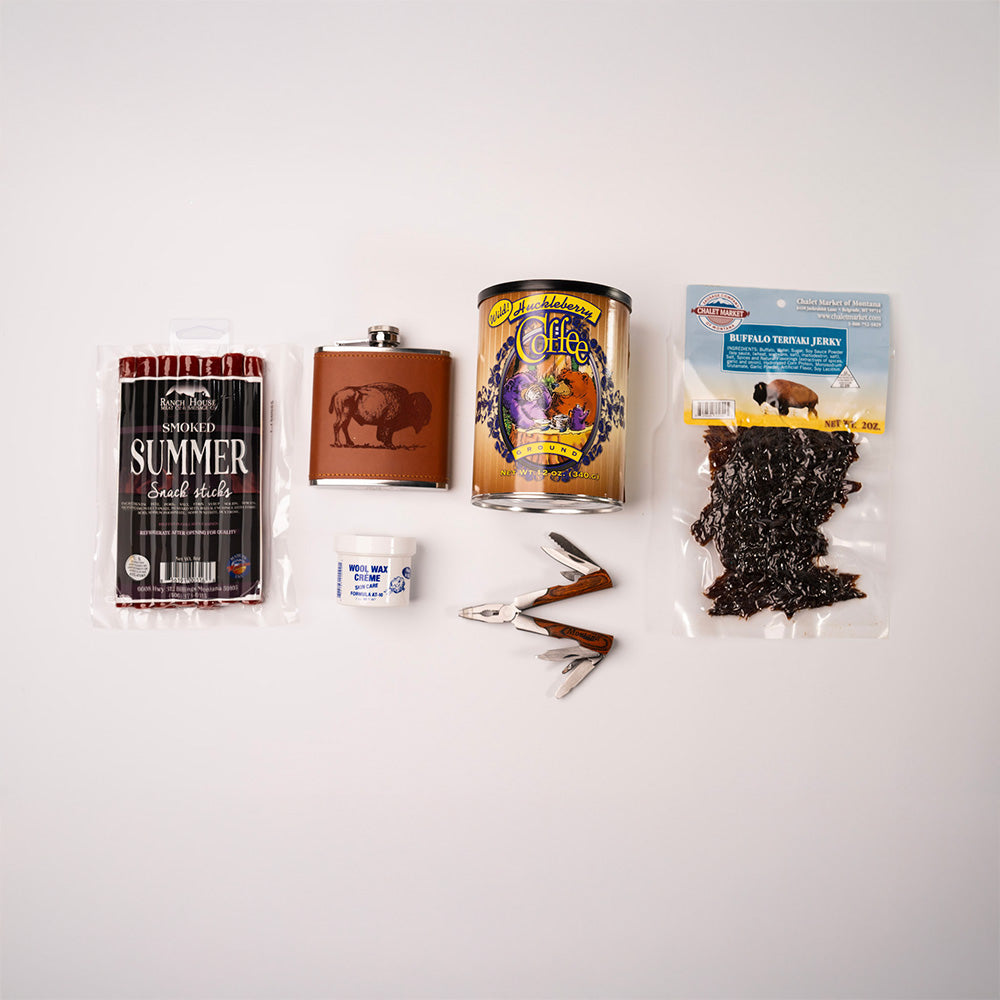 Hunter's Delight Gift Basket Flatlay