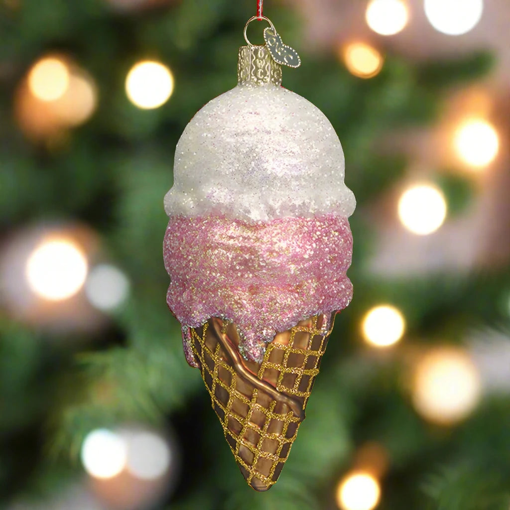 ice cream cone ornament by old world christmas
