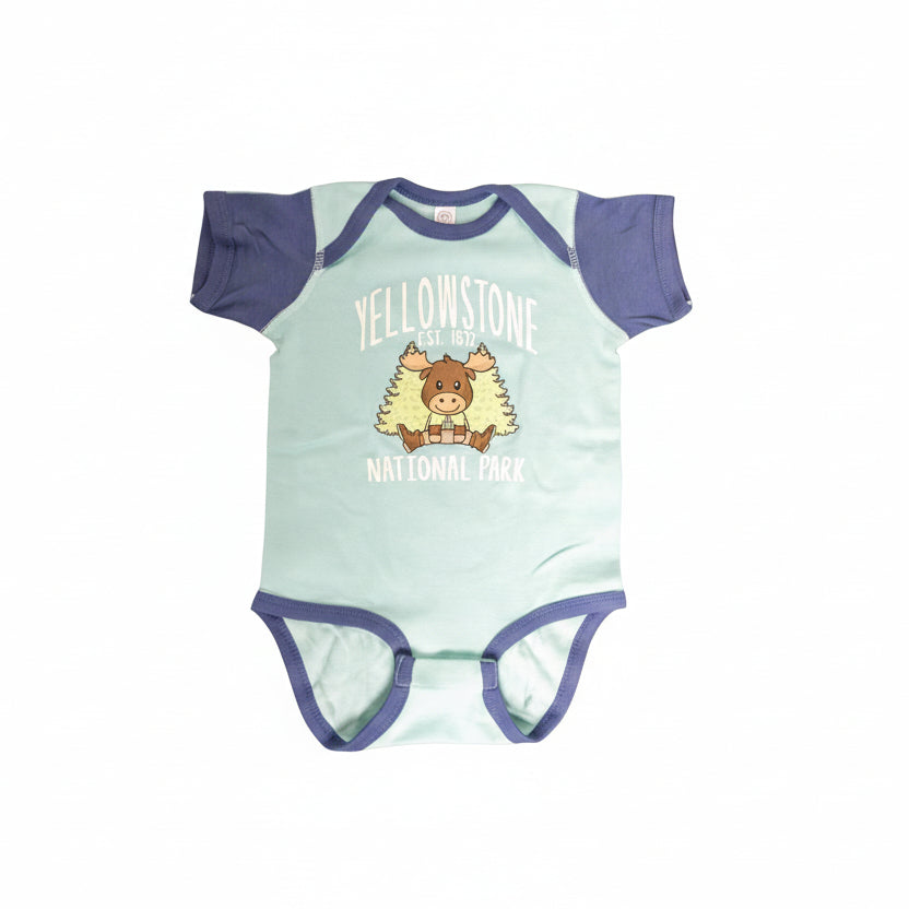 Indigo Pommel Moose Yellowstone National Park Onesie