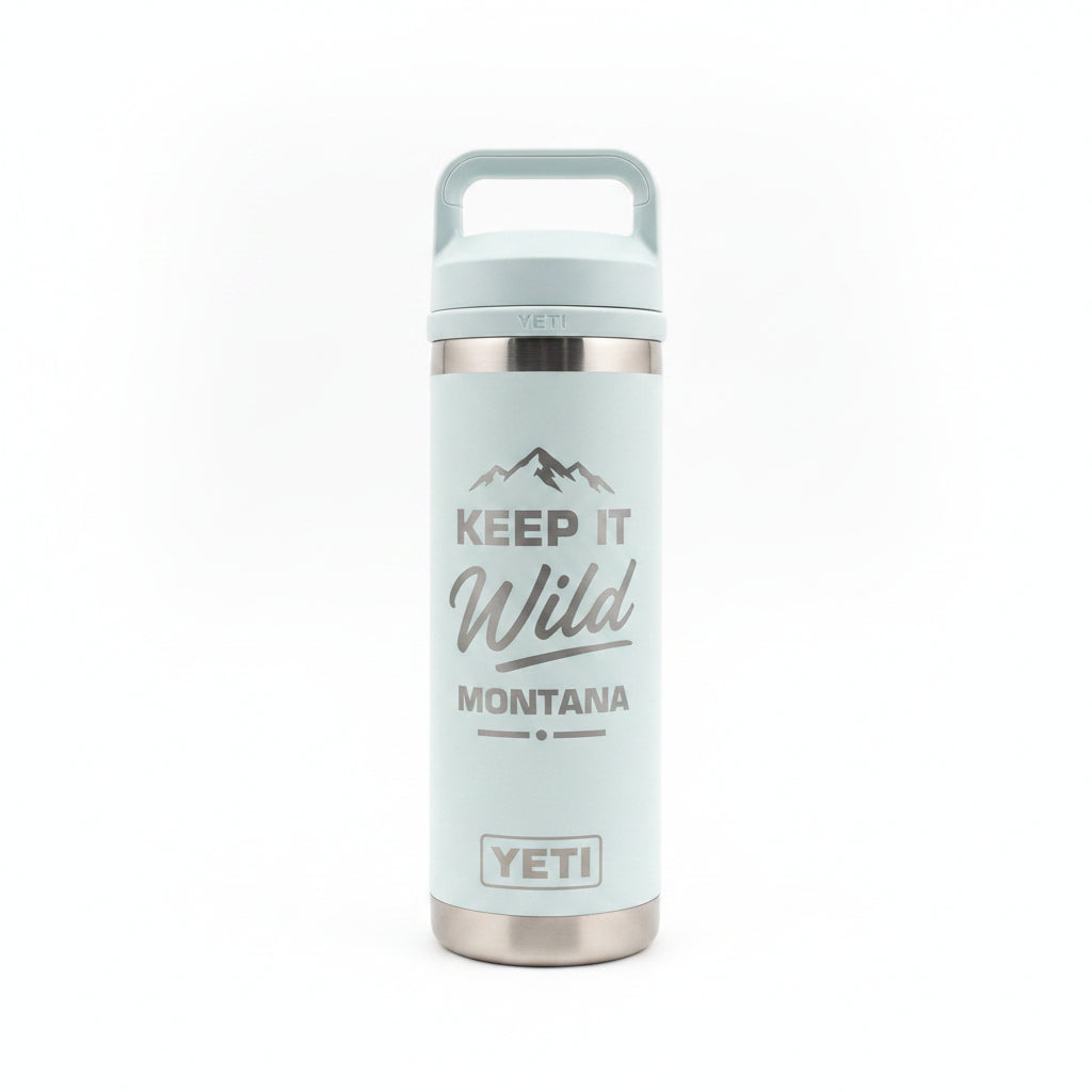 Keep It Wild Montana Ridgeline Engraved YETI Rambler 18 oz Bottle with Chug Cap by Montana Gift Corral