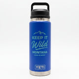 Keep It Wild Montana Royal Blue Engraved YETI Rambler 26 oz Bottle with Chug Cap by Montana Gift Corral