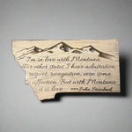 Steinbeck Quote Montana Shape Wall Art by Knotty Pine Woodworks (2 Styles)