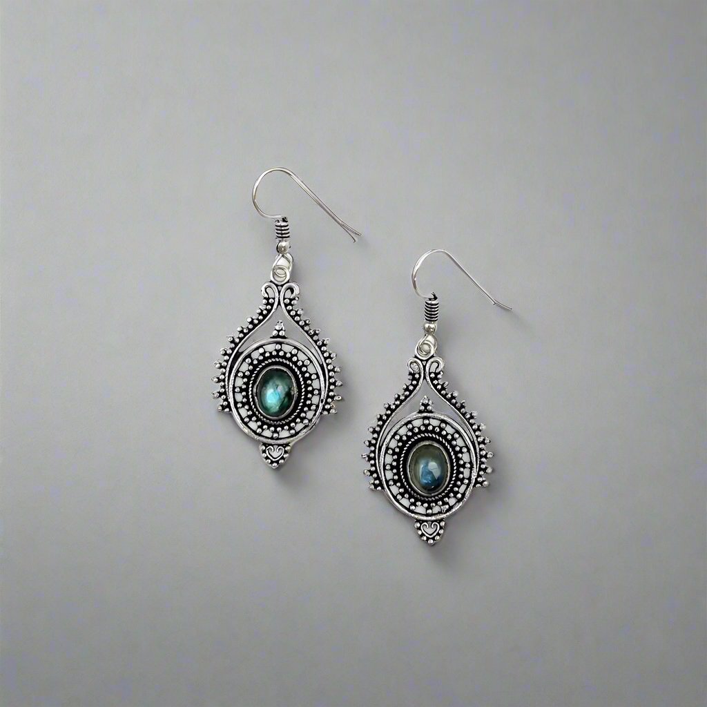 LabradoriateSilverPlatedTanviEaringsbyAnjuArtJewelry