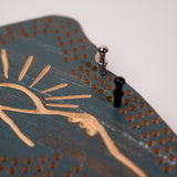 Lakeside Natural Fish Shaped Cribbage Board with Mountain Scene by Knotty Pine Woodworks