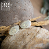 Large Hammered-Look Sterling Silver Earring by Sam Ferraro