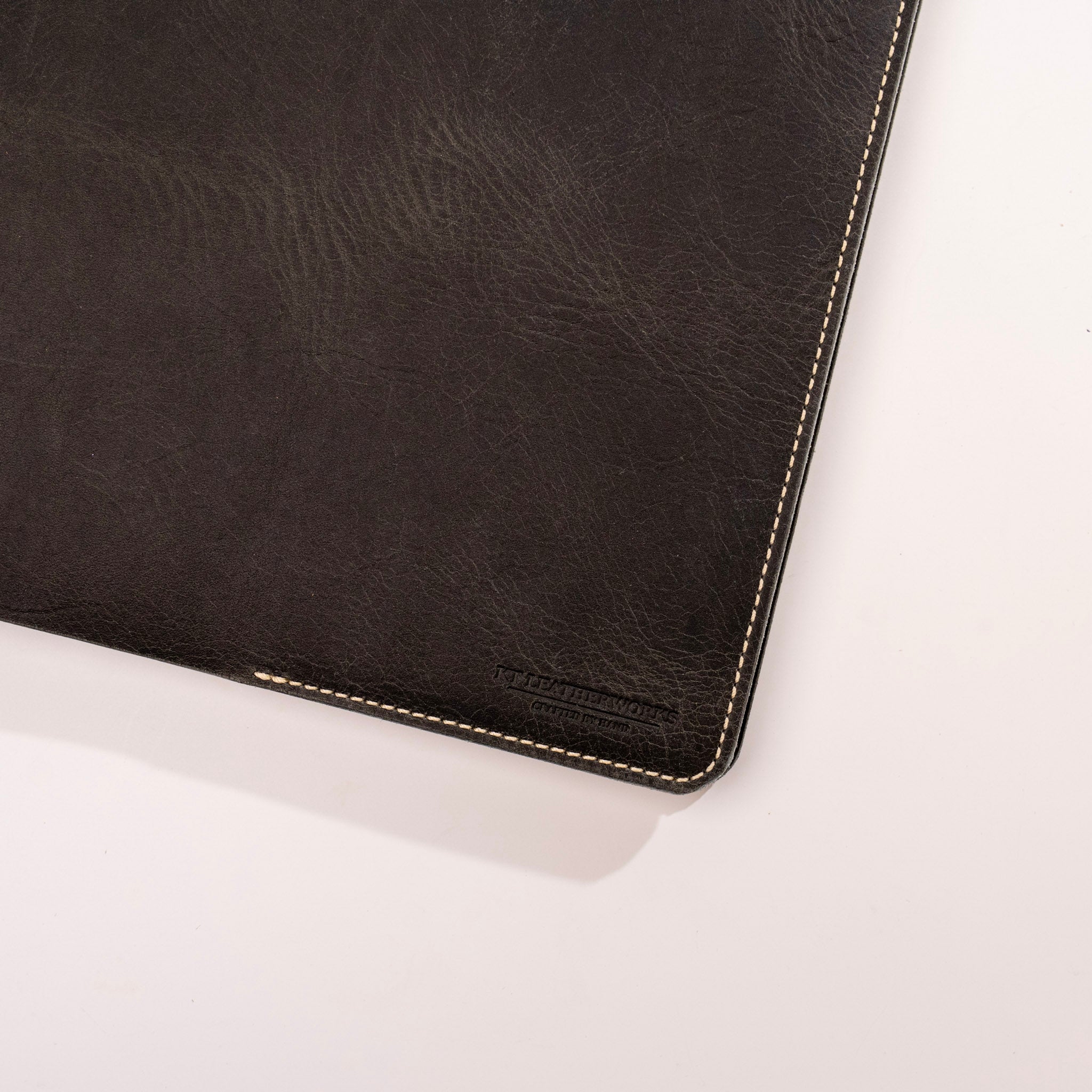 Large Steel Leather Jot Book by KT Leatherworks