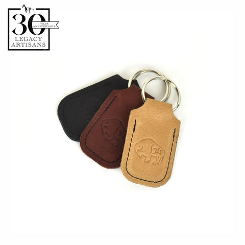 Leather Buffalo Keychain by The Leather Store