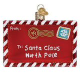 Letters to Santa Glass Ornament