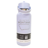 Life is Better in Montana Engraved 32 oz Wide Mouth Tumbler with Flex Straw Cap by Hydro Flask