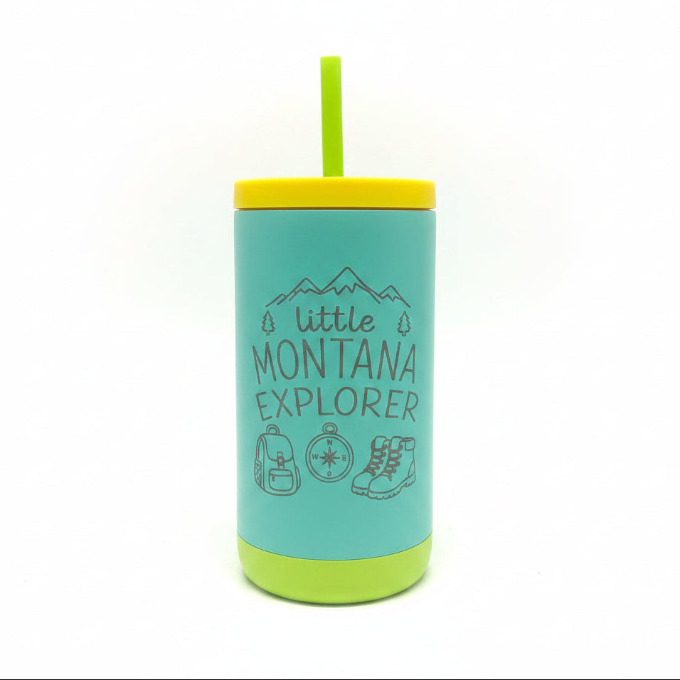 Little Montana Explorer Maker Kids 12 oz Sip Tumbler by Montana Gift Corral