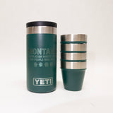 Montana Population Bears Engraved YETI Shot Glasses and Carrying Case by Montana Gift Corral