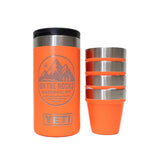 On the Rocks Bozeman Engraved YETI Shot Glasses and Carrying Case by Montana Gift Corral