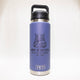 Blue YETI water bottle with MSU Bobcats design on a white background