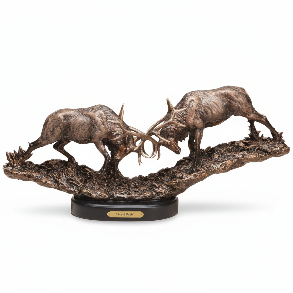 Marc Pierce Royal Battle Elk Sculpture